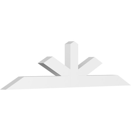 Ekena Millwork Saratoga Architectural Grade PVC Gable Bracket, 96"W x 24"H x 4"D x 6"F, 6/12 Pitch GBP096X24X0406SAR00